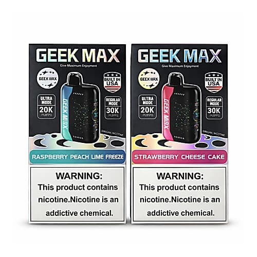 Geek Max — 5% | 20K–30K Puffs | Many Flavors